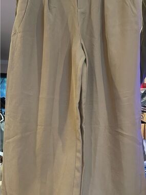 Cider Tan Wide-Leg Trousers